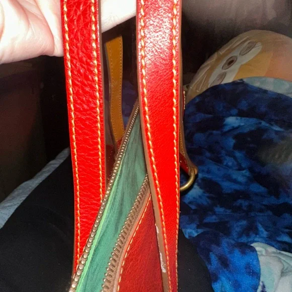 Dooney Bourke Florentine Leather Satchel Handbag Red - Picture 9 of 16